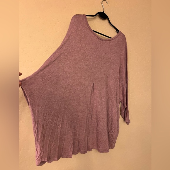 Bobeau Blush Pink Blended Stripe Print Stretchy Rayon Top - Picture 10 of 14